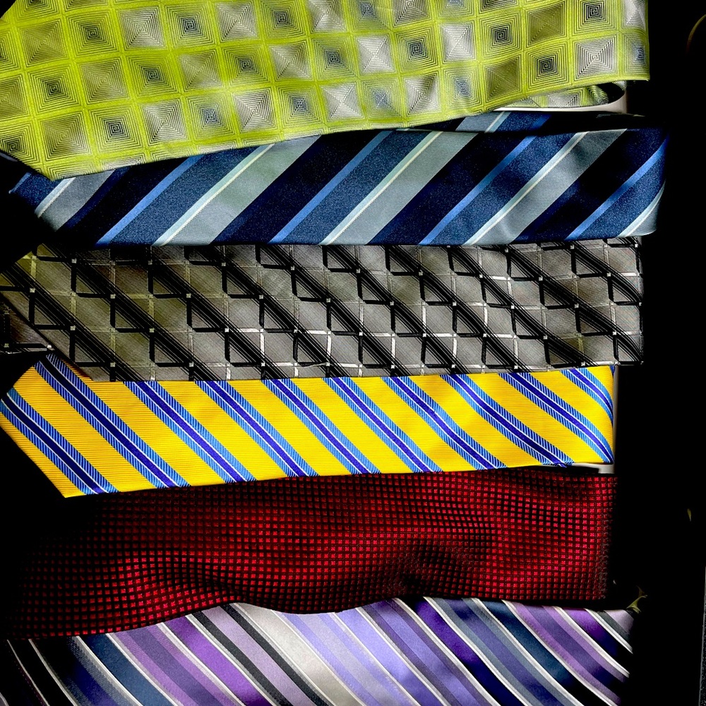 Men's Classic Ties (6 total) various colors, styles